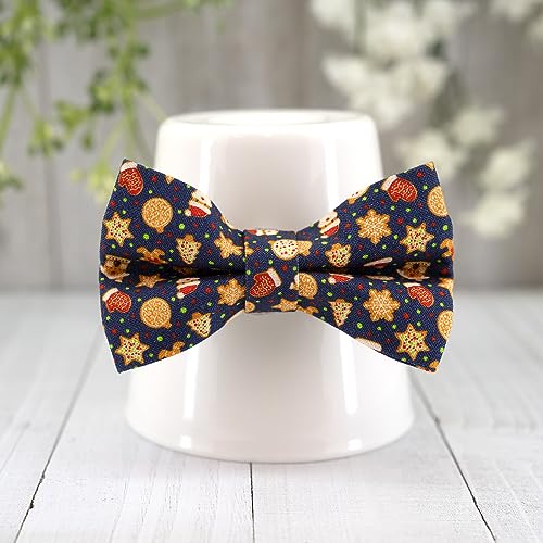 Ultra Joys Cat Collar - Breakaway Safety, Bells & Bowtie Gingerbread Man Small - color: Gingerbread-Whole Set, size: Small