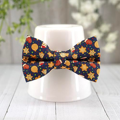Ultra Joys Breakaway Cat Collar - Bells & Bowtie Gingerbread Man Small - color: Gingerbread-Bowtie Collar, size: Small