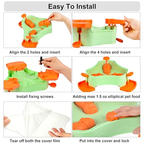 Dog Cat Treat Dispenser Slow Feeder Toy, 3-in-1 Interactive Dog Puzzle Press Toys, Dog Enrichment Toy No-Slip Interactive Brain Training Toys for Smart Dog Cats (Yellow/Green) - color: Yellow/Green