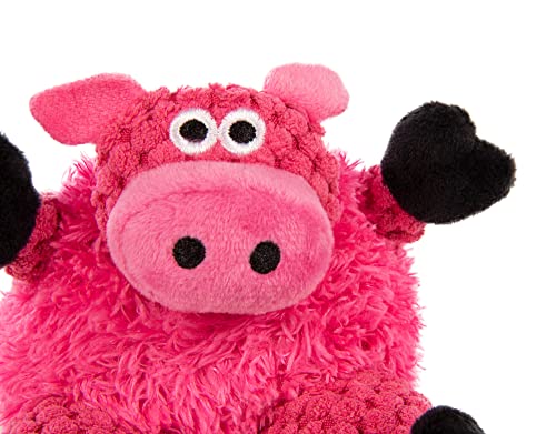goDog Checkers Just for Me Sitting Pig Squeaky Plush Dog Toy, Chew Guard Technology - Pink, Mini - color: Sitting Pig (Pink), size: Mini