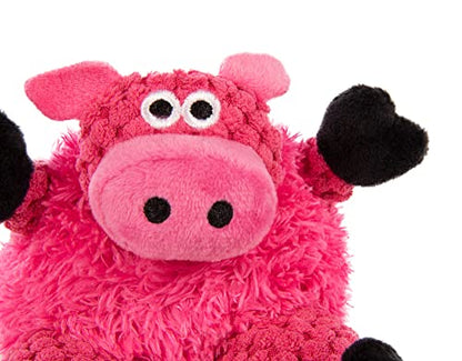 goDog Checkers Just for Me Sitting Pig Squeaky Plush Dog Toy, Chew Guard Technology - Pink, Mini - color: Sitting Pig (Pink), size: Mini