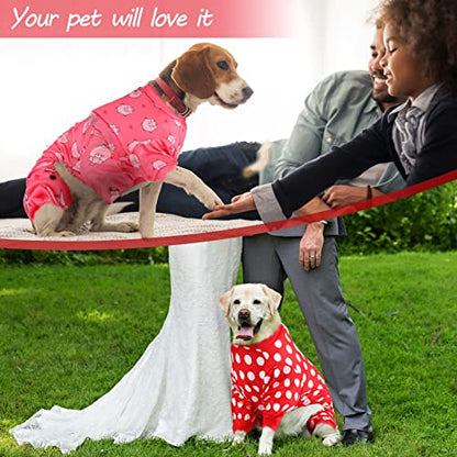 3 Pieces Dog Pajamas Puppy Soft Pets Clothes Dog Jumpsuit for Small Medium Large Pets Cute Apparel Bodysuits for Girl and Boy, 3 Styles(M Fits 5.5-7.7 lbs) - size: M Fits 5.5-7.7 lbs