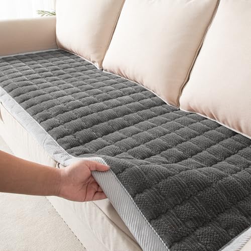 Couch Cover for Dogs Washable,Anti-Slip Back Cat Mat Pet Pad Blanket for Furniture Protector,Fuzzy Pet Sofa Cover for 3 Cushion Couch Sofa Pets Friendly (Dark Gray, 1pc/27.6"x82.7"/Seat Cover) - color: Dark Gray, size: 1pc/27.6"x82.7"/Seat Cover