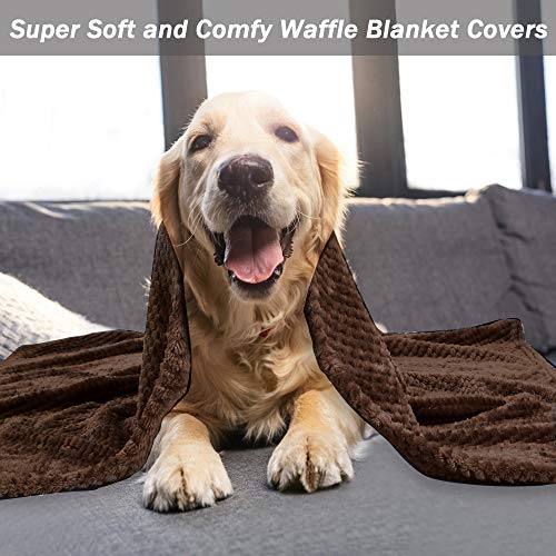 Dog Blanket,Soft Fuzzy Blankets for Puppy, Small,Medium,Large,X-Large Premium Fluffy Blankets Plush Fleece Throw Dog Bed, Couch, Sofa, Reversible Travel Warm Covers - color: Brown, size: M（30x40 inches）