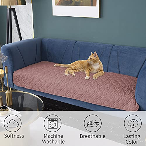 Ameritex Waterproof Dog Bed Cover Pet Blanket for Furniture Bed Couch Sofa Reversible - color: Pink+burgundy, size: 30x53 Inch (Pack of 1)