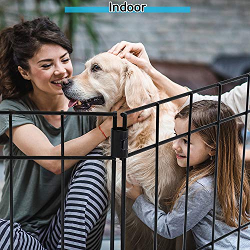 Foldable Puppy Playpen Dog Fence Pet Playpen 8 Panel Metal Portable Indoor Outdoor Pet Exercise Pen Animal Wire Yard Crate Kennel Cat Dog Playpen for Small Medium Large Dogs Pet - size: 42"x8 Panels