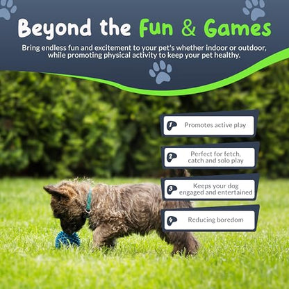 Spiky Dog Ball 1.8 Inch Squeaky Toy for Small Dogs Aggressive Chewers Puppy Teething Toys Dog Spike Ball for Training and Teeth Cleaning - 8 Pack - color: 8 Pack