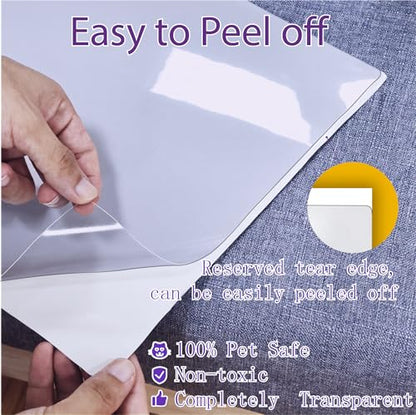 Anti-Cat Scratch Furniture Protector-16-Pack –Single-Sided, Heavy-Duty Self-Adhesive Tape, No-Residue for Couch, Doors & Walls - with 70 Twist Pins (16P+70 Pins) - size: 16P + 70 pins