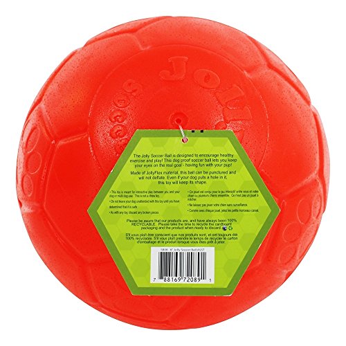 Jolly Pets Jolly Soccer Ball Dog Toy 8in,All Breed Sizes - color: Red, size: 8 Inch Diameter