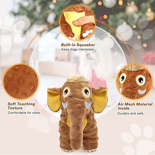 Letsmeet Dog Toys Durable Squeaky Plush Dog Toy for Puppy Teething Dog Chew Toys for Small, Middle, Large Dogs - style: Elephant