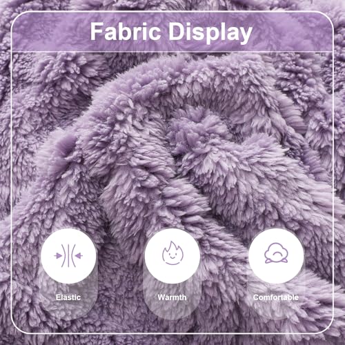 Dog Sweater Fleece Turtleneck Winter Dog Clothes for Small Dogs Girls Boy, Warm Fleece Puppy Pajamas Onesies, Pet Clothes Puppy Sweater Pjs, Doggy Jumpsuits Doggie Outfit, Purple, S - color: Purple, size: Small (Chest 15in )