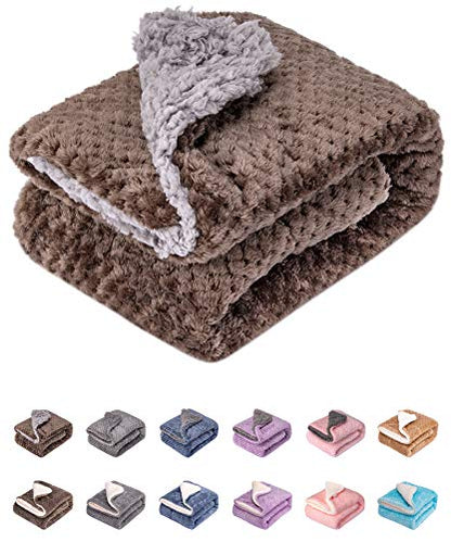 DG-Eagle Grey Plush Fleece Receiving Blanket for Dog, Cat, Couch, Travel - Warm, Soft, 24" x 32" - color: Dg-eagle Grey, size: Blanket (24" x 32")
