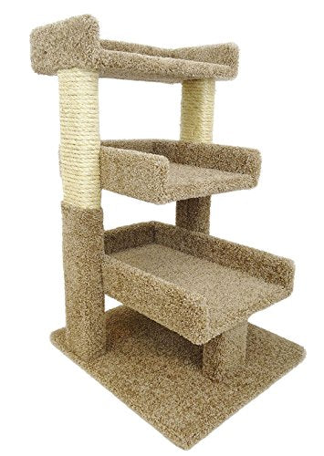 New Cat Condos 110029-Brown-Parent Premier Triple Cat Perch, Large, Brown - color: Brown