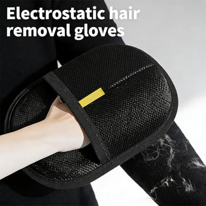 Pet Hair Remover Glove, Double Sided Magic Brush for Cats & Dogs. Reusable Grooming Glove for Pet Shedding & Cleaning Furniture, Couch, Carpet. (1 Set)