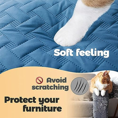 gogobunny 100% Double Sided Waterproof Dog Blanket Soft Pet Bed Cover Reversible Protect Furniture Couch Sofa Car for Puppy Cat Kids (Dark Blue/Light Blue, 30x70 Inch (Pack of 1)) - color: Dark Blue/Light Blue, size: 30x70 Inch (Pack of 1)