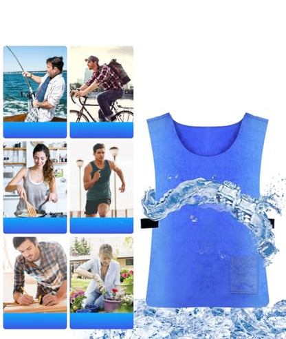 Cooling Vest for Men and Women - Adjustable Cold Vest for Sports, Fishing, Cycling, Running, Motorcycle, Gardening, Cooking | Breathable Mesh Fabric to Prevent Overheating & Heatstroke