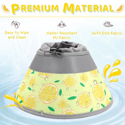 Cat Cone Collar Soft to Stop Licking, Adjustable, Foldable Lightweight Kitten Cones After Surgery Recovery for Cats & Kittens, Cat Cone Alternative, Easy Eating (Yellow, S) - color: Yellow, size: S
