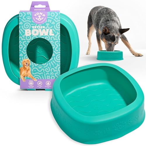 Yomp BetterBowl Silicone Dog Bowl – Weighted Dog Bowl, Spill-Proof, Non-Slip, Pet-Safe, Non-Toxic, Textured, Dishwasher Safe Water Feeder for Dogs and Puppies