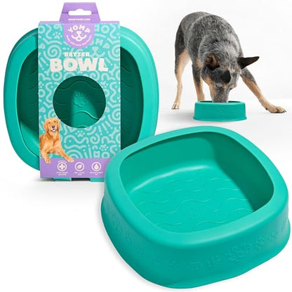 Yomp BetterBowl Silicone Dog Bowl – Weighted Dog Bowl, Spill-Proof, Non-Slip, Pet-Safe, Non-Toxic, Textured, Dishwasher Safe Water Feeder for Dogs and Puppies
