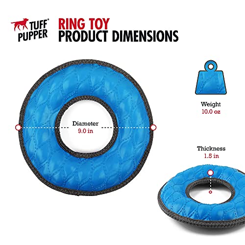 Tuff Pupper SuperChewy Tough Floating Dog Water Toy Strong Natural Rubber | Great Dog Fetch Toy | Pool Swimming Toy for Puppy| Durable Training Toy for Non-Aggressive Chewers
