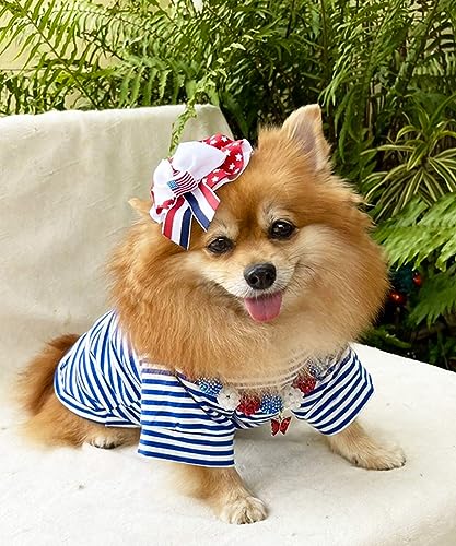 Small Dog Striped Clothes Medium Dogs T Shirts Pet Breathable Apparel, XL, Pack of 3 - size: X-Large (13.2-16.2lb)