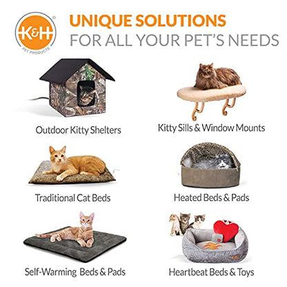 K&H Pet Products Universal Mount Kitty Sill Hooded Fleece 14 X 24 Inches