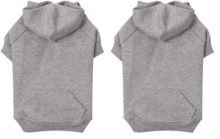 Zack & Zoey Basic Hoodie for Dogs, 30" XX-Large, Heather Gray (Pack of 2) - color: Heather Gray, size: XX-Large (Pack of 2)