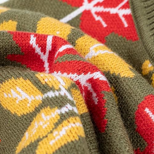 Fitwarm Maple Dog Sweater, Thermal Dog Winter Clothes for Small Dogs Boy Girl, Fall Pet Outfit, Red, Yellow, White, Olive Green, XS - color: Maple, size: X-Small