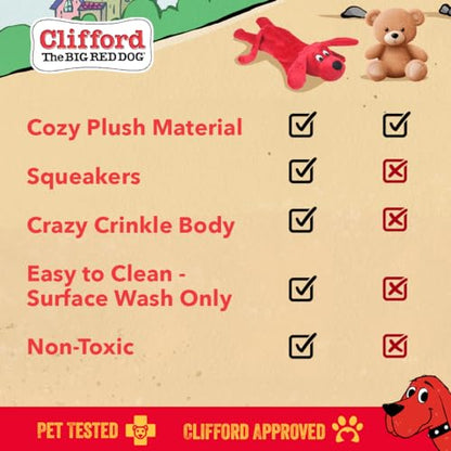 Plush Squeaky Dog Toy – Soft Crinkle Dog Toy with Squeaker for Small Dogs and Puppies –Puppy Plush Chew Toys, Cute Toys for for Puppies with Squeaker (Skinny Furry Friend) - color: Skinny Furry Friend