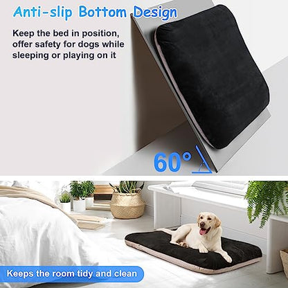 Super Soft Large Dog Bed, 39 Inches Orthopedic Foam Pet Beds with Anti Slip Bottom, Dog Sleeping Mattress with Removable and Washable Cover, Dark Grey L,39'' X 33.5'' X 3.7'' - color: Dark Grey, size: 39.0"L x 33.5"W x 4.0"Th