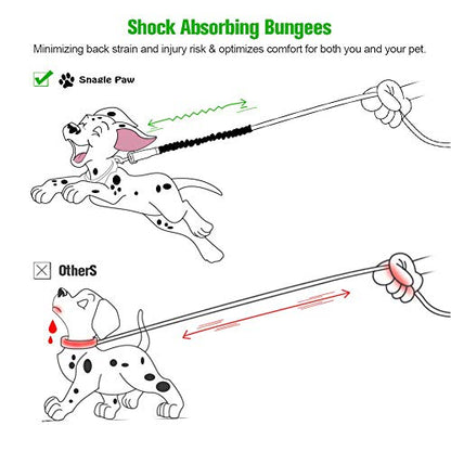Bungee Dog Leash Extension Attachment, 18” Shock Absorbing Lead Extension Absorber, Prevent Injury on Arm and Shoulder & Save Dogs from Getting Hurt, Great for Bicycle, Running, Walking - color: Black