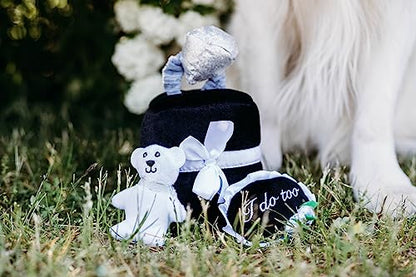 ZippyPaws Wedding Dog Toys - Wedding Ring Box Burrow, Gifts for Dog Couples, Fun Dog Engagement Toys for Photos, Rehearsals, After-Parties, and Wedding Gifts