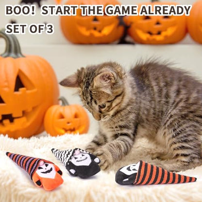 Retro Shaw Cat Toys Gnomes, 3 Pack, Catnip Toys for Indoor Cats Kitty Kicker Chew, Safe Teeth Cleaning Interactive Kitten Toy for All Pet Breeds, 6.7 Inches - size: 6.7 Inches