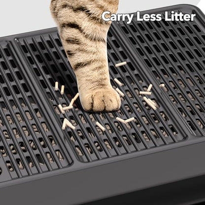 Large Cat Litter Box Step/Ramp16 x11 Anti-Tracking Litter Catcher Mat Double Layer Washable Kitty Trapping Tary Easy Clean, Also for Kitten & Elderly Cats Ramp