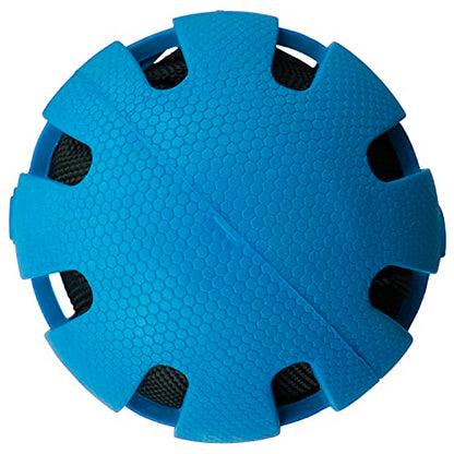 Nerf Dog Crunch and Squeak Rubber Ball Dog Toy, Single, Medium/Large, Blue