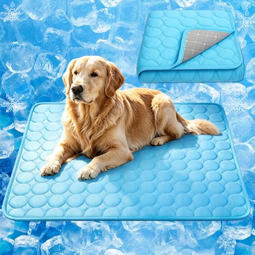 Dog Cooling Mat 2026 Upgraded Arc-Chill Cooling Dog Bed Mat, Washable Pet Cooling Pad (Q-Max>0.4) Cooling Mat for Dogs & Cats Indoor & Outdoor Car Seats - color: Blue, size: 16x12 in