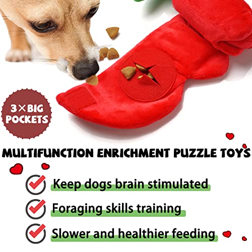 lilfrd Rose Puzzle Dog Toy, Valentine's Day & Christmas Gift, Squeaky Crinkle Enrichment Snuffle Mat, for Small Medium Large Dogs & Puppies - style: Rose