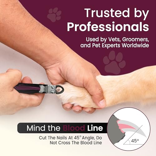 Resco Dog Nail Clippers – USA-Made Professional Guillotine Trimmer, Candy Series with Replacement Blade System – All Breeds - color: Candy Red, size: Large
