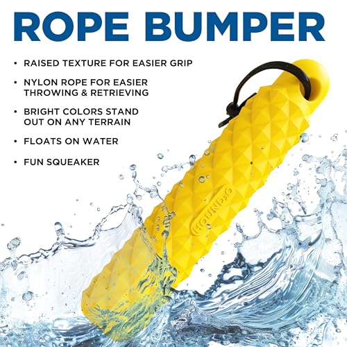Dog Toys | Rope Bumper Floating Outdoor Toy for Dogs | Bright Yellow Fetch Toy - color: Yellow