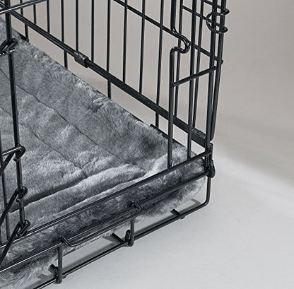 Slumber Pet Plush Mats - Versatile and Comfortable Mats for Dogs and Cats - Small, 18"L x 13"W, Gray - size: Small