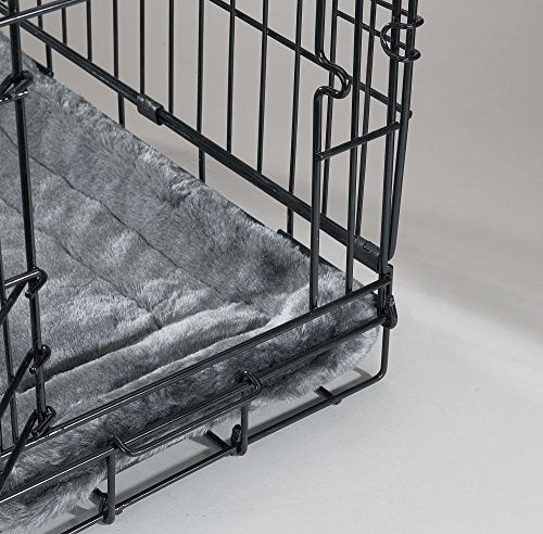Slumber Pet Plush Mats - Versatile and Comfortable Mats for Dogs and Cats - Intermediate, 26"L x 17"W, Gray - size: Intermediate