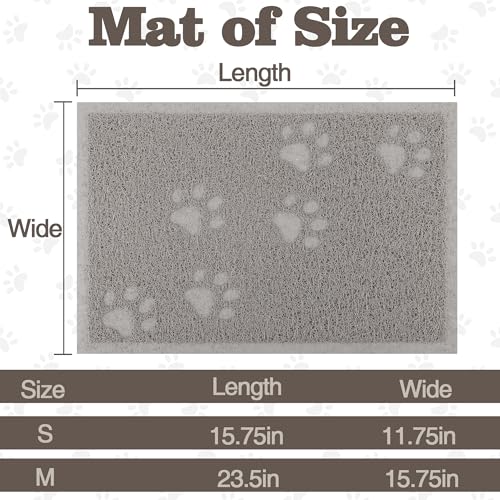 Darkyazi Cat Litter Box Mat for Floor Litter Trapping Mat Non-Slip Backing, Scatter Control, Easy Clean, Water Resistant, Soft on Paws (15.75" x 11.75",Gray Sand) - color: Gray Sand