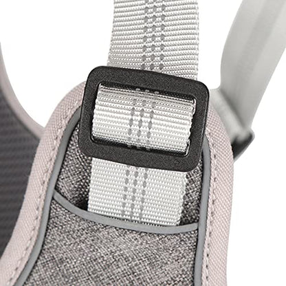 Adjustable No Pull Dog Harness, Reflective Vest Harness for Medium Large Dogs, Padded Chest and Back Support with Quick Lock Buckle, Outdoor Walking Harness for Night (XL) - size: XL