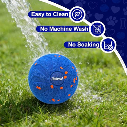 Ombrael Smart Interactive Dog Toys-Ball, Automatic Moving Bouncing Spinning, Washable Chew-Resistant to Keep Them Busy, for Medium Large Bored Dogs Indoor Outdoor Play