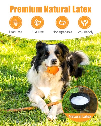 Dog Toys Squeaky, Interactive Latex Rubber Cute Animal Pet Toy Pack Squeak Balls for Puppy Small Medium Breed Dogs - style: Cow, Sheep, Hamster, Chicken