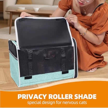 Top Loading Medium Pet Carrier with Privacy Window for Anxiety Cat, Soft-Sided Small Kitten Travel Crate Vet Friendly, Little Dog Bunny Kennel Carry Bag Suitcase, 18x11x11 Teal - color: Teal
