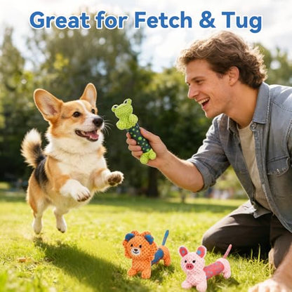 Squeaky Dog Toys, Interactive Dog Toys for Indoor Play, Lion Rabbit Fog Dog Toys with Durable Fabric Material for Small Medium Large Dogs - 3pack - style: 3pack