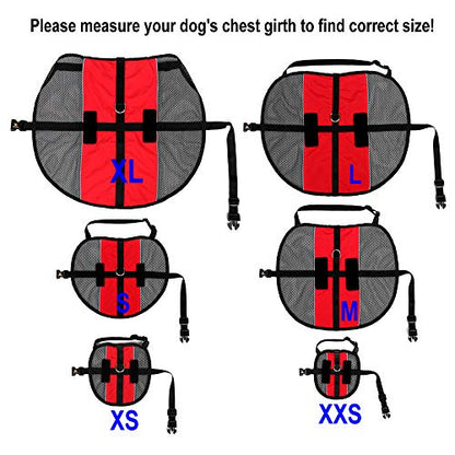 PLUTUS PET Service Dog Vest with 2 Removable Patches, Light Weight and Breathable Mesh Service Animal Harness,Perfect for Summer and Hot Days,Red,XL,Girth 31.5-39" - size: XL( 31.5-39" Girth)