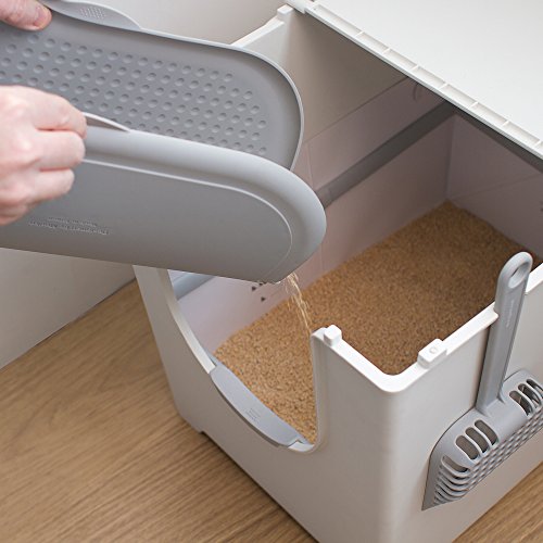 Modkat® Katch Litter Mat for Cats -Traps Litter and Mess, Non-Slip, Easy to Clean, Soft Material, Waterproof, Grey