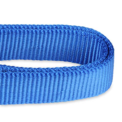 Pets Premium Upgraded Adjustable Between 4 Feet and 6 Feet Leash with Sturdy Nylon and Super Soft Neoprene Lined Handle for Small Medium Large Dogs Lead - color: Blue, size: Large Adjustable 6 Feet